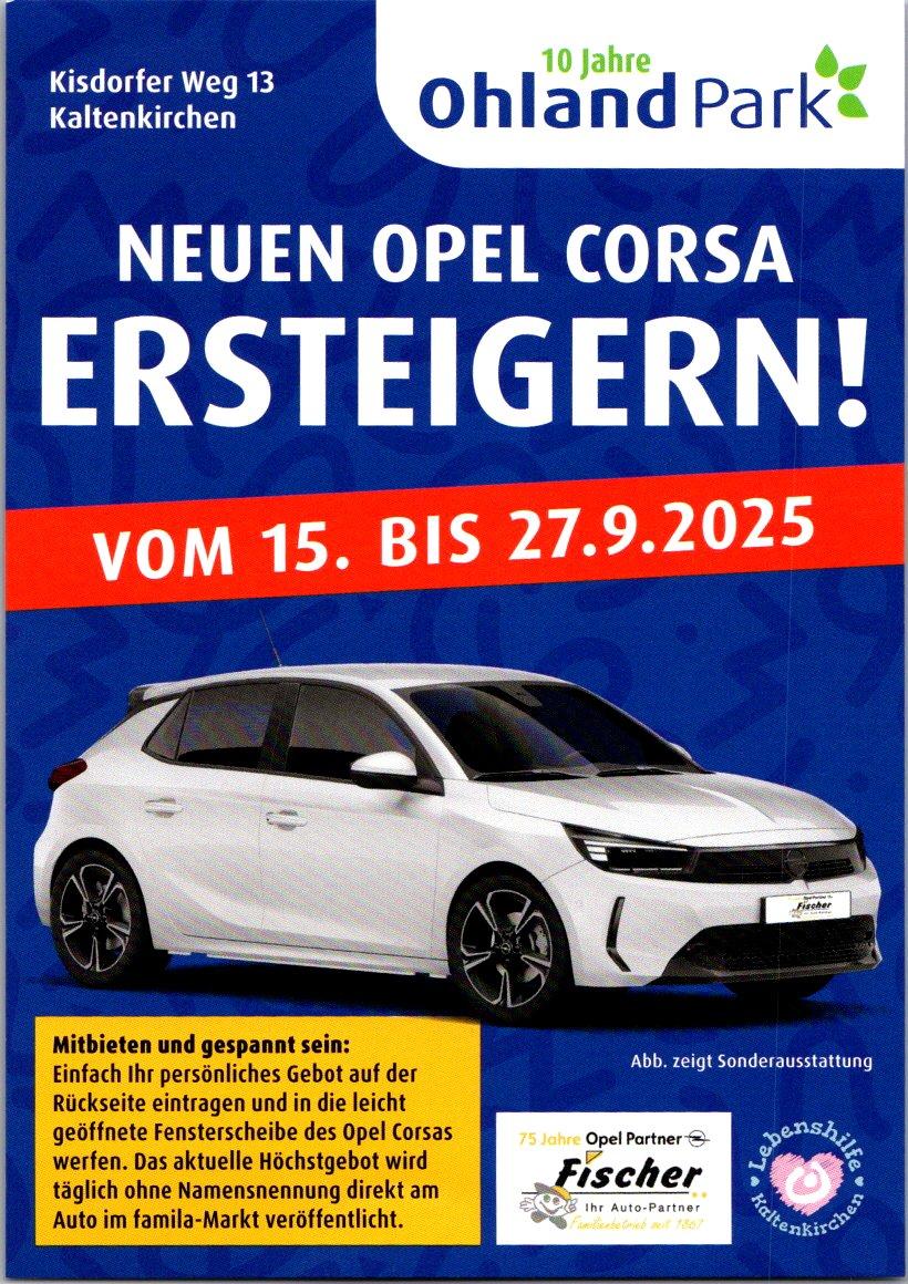 Neuen Opel Corsa ERSTEIGERN!