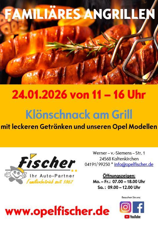GROSSES ANGRILLEN IM AUTOHAUS FISCHER